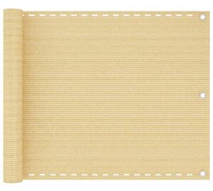 Balkonová zástěna béžová 75 x 300 cm HDPE 310908
