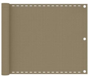 Balkónová zástěna taupe 75 x 300 cm HDPE 310956