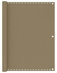 Balkonová zástěna taupe 120 x 500 cm HDPE 310966