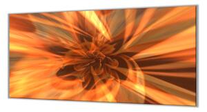 Ochranná deska ohnivý květ - 52x60cm / S lepením na zeď