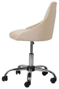Sametová kancelářská židle béžová PARRISH