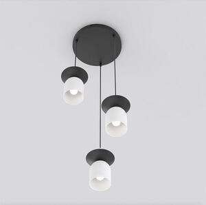Závěsné svítidlo EGO 3 PREM – černé / bílé, 3× E14, šířka 30 cm