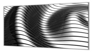 Ochranná deska hliníková abstraktní vlna - 52x60cm / S lepením na zeď