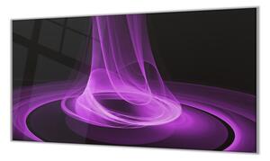 Ochranná deska fialovo-černý abstrakt - 52x60cm / S lepením na zeď