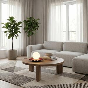 Stolní lampa UMBRA LN1 – vínová / černá, bílé sklo, 1× G9, šířka 20 cm