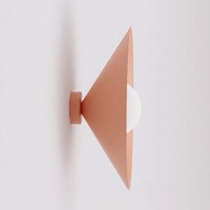 Nástěnné svítidlo MONO 1M – korálové, bílé sklo, 1× E14, šířka 40 cm