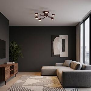 Stropní svítidlo KURAGE 6 – vínové, 6× GX53, šířka 60 cm