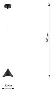 Závěsné svítidlo ELIT 1 – černé, 1× GX53, šířka 12 cm