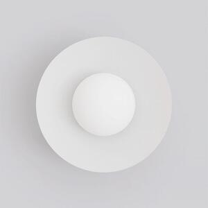Nástěnné svítidlo MONO K1S – bílé, opálové sklo, 1× E14, šířka 30 cm