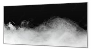 Ochranná deska sklo černo bílý dým - 52x60cm / S lepením na zeď