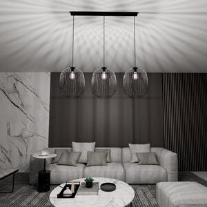 Závěsné svítidlo ONYX 3 – černé, 3× E27, šířka 120 cm