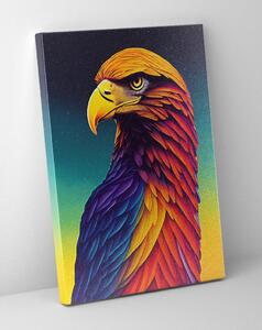 Obraz na plátně - Colorful Eagle (Barevný orel) FeelHappy.cz Velikost obrazu: 120 x 180 cm