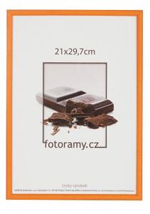 Dřevěný fotorámeček DR0C1K 10x15 C6 oranžový