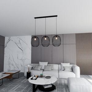 Závěsné svítidlo ONYX 3 – černé, 3× E27, šířka 120 cm