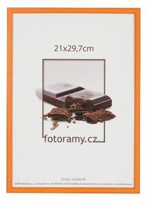 Dřevěný fotorámeček DR0C1K 13x18 C6 oranžový
