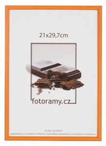 Dřevěný fotorámeček DR0C1K 9x13 C6 oranžový