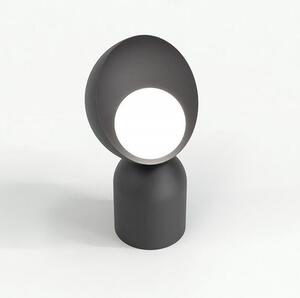 Stolní lampa BOTO LN1 – černá, bílé sklo, 1× G9, šířka 18 cm
