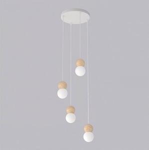 Závěsné svítidlo LOOP 4 – bílé, 4× G9, šířka 33 cm