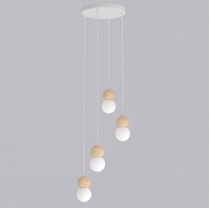 Závěsné svítidlo LOOP 4 – bílé, 4× G9, šířka 33 cm