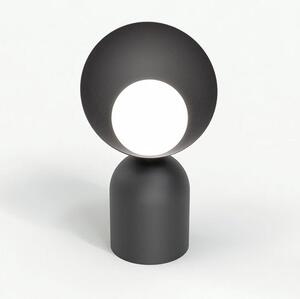 Stolní lampa BOTO LN1 – černá, bílé sklo, 1× G9, šířka 18 cm