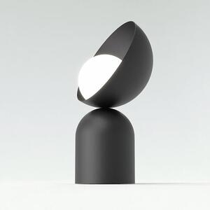 Stolní lampa BOTO LN1 – černá, bílé sklo, 1× G9, šířka 18 cm