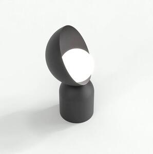 Stolní lampa BOTO LN1 – černá, bílé sklo, 1× G9, šířka 18 cm