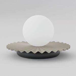 Stolní lampa UMBRA LN1 – moka / černá, bílé sklo, 1× G9, šířka 20 cm