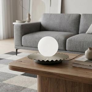 Stolní lampa UMBRA LN1 – moka / černá, bílé sklo, 1× G9, šířka 20 cm