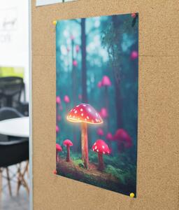 Plakát - Kouzelná neonová houba (Neon Magic Mushroom) FeelHappy.cz Velikost plakátu: A3 (29,7 × 42 cm)