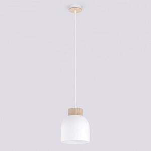 Závěsné svítidlo VIGO 1 – bílé, 1× E27, šířka 18 cm