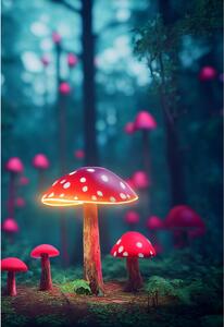 Plakát - Kouzelná neonová houba (Neon Magic Mushroom) FeelHappy.cz Velikost plakátu: A0 (84 x 119 cm)