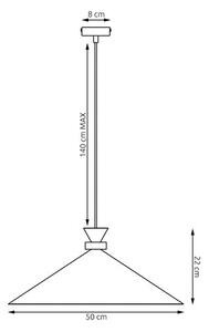 Závěsné svítidlo OLIVO 1L – vínové, 1× GX53, šířka 50 cm