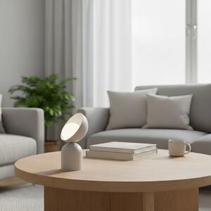 Stolní lampa BOTO LN1 – celobílá, sklo, 1× G9, šířka 18 cm