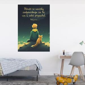 Plakát - Stáváš se navždy zodpovědným za to, cos k sobě připoutal. Malý princ FeelHappy.cz Velikost plakátu: A4 (21 × 29,7 cm)