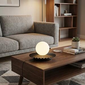 Stolní lampa UMBRA LN1 – černá, bílé sklo, 1× G9, šířka 20 cm