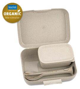 CANDY READY set dvou obědových boxů s příborem Písková Organic KOZIOL (barva-pouštňí písek)