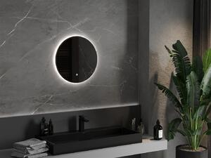 Mexen Erg, kulaté LED podsvícené koupelnové zrcadlo 50 cm, 6000K, topná podložka proti zamlžování, 9823-050-050-611-00