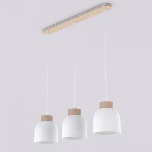 Závěsné svítidlo VIGO 3 – bílé, 3× E27, šířka 84 cm