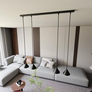 Závěsné svítidlo ELIT 4 – černé, 4× GX53, šířka 90 cm