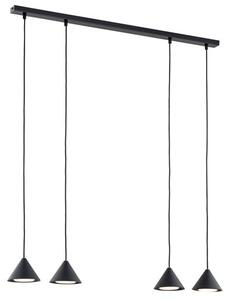 Závěsné svítidlo ELIT 4 – černé, 4× GX53, šířka 90 cm