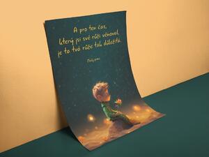 Plakát - A pro ten čas, který jsi své růži věnoval. Malý princ 3D FeelHappy.cz Velikost plakátu: A1 (59,4 × 84 cm)