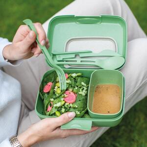 CANDY READY set dvou obědových boxů s příborem Zelená Organic KOZIOL (barva-listová zeleň)