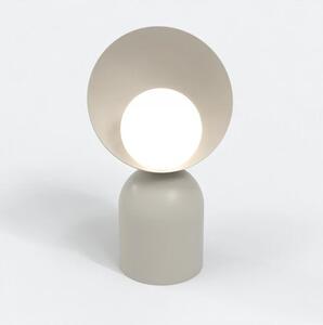 Stolní lampa BOTO LN1 – moka, bílé sklo, 1× G9, šířka 18 cm