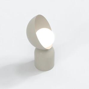 Stolní lampa BOTO LN1 – moka, bílé sklo, 1× G9, šířka 18 cm