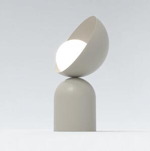 Stolní lampa BOTO LN1 – moka, bílé sklo, 1× G9, šířka 18 cm