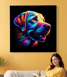 Obraz na plátně - Pes, barevný labrador FeelHappy.cz Velikost obrazu: 60 x 60 cm