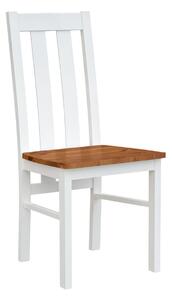 Židle 10, buk, barva bílá - dub, kolekce Belluno Elegante