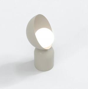 Stolní lampa BOTO LN1 – moka, bílé sklo, 1× G9, šířka 18 cm