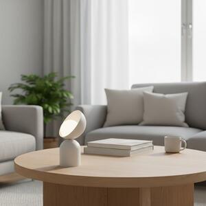Stolní lampa BOTO LN1 – moka, bílé sklo, 1× G9, šířka 18 cm