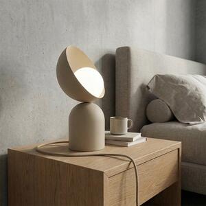 Stolní lampa BOTO LN1 – moka, bílé sklo, 1× G9, šířka 18 cm
